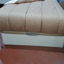 Masqflex Base cama con colchón y funda beige